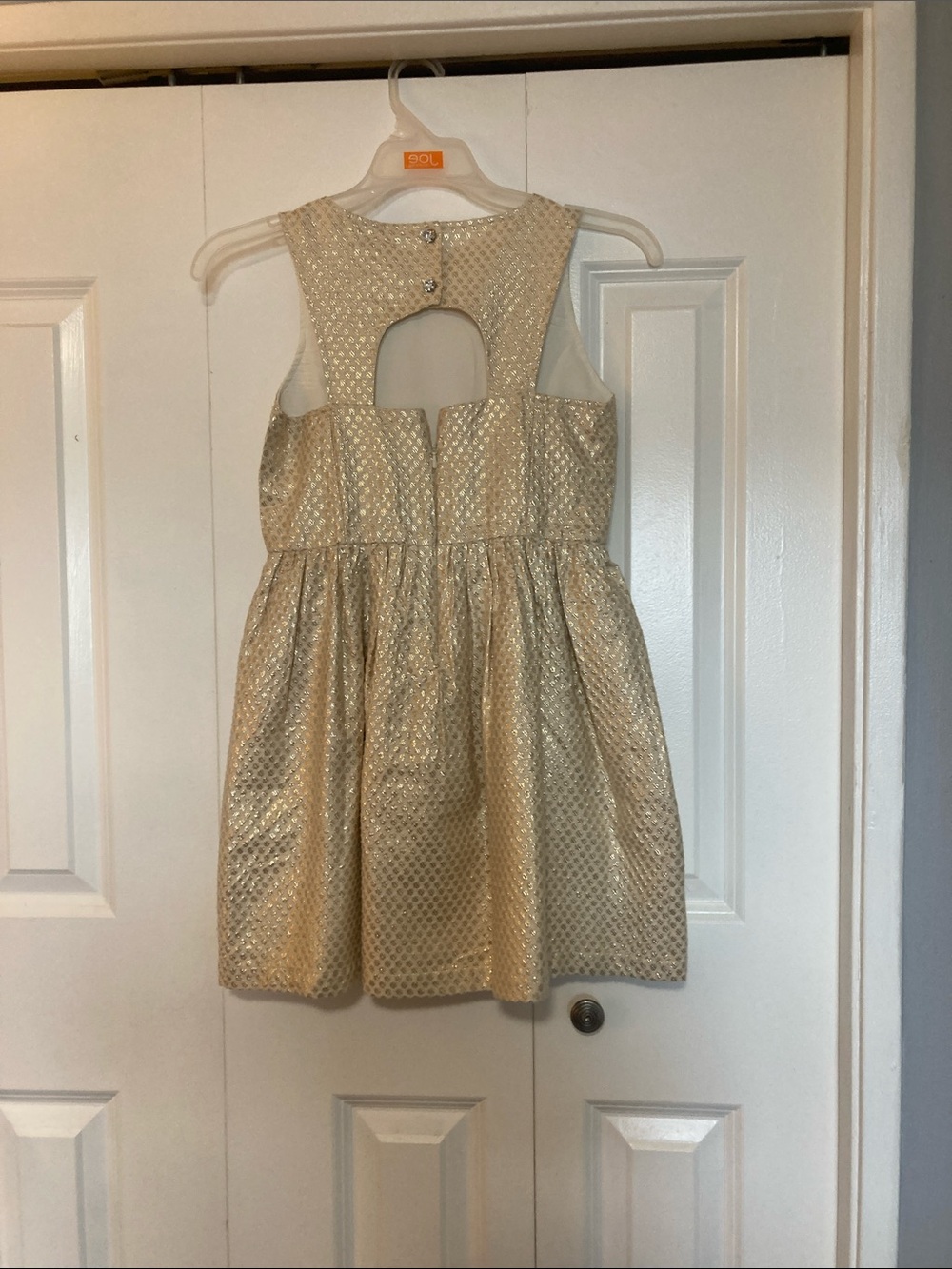 ruby & bloom Gold Textured Party Dress - Picture 4 of 4